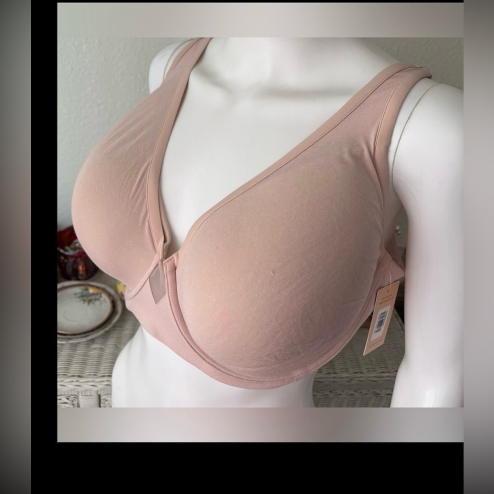 ThirdLove 24/7 Cotton Plunge Bra Underwired in beige color Size 42E NWT